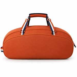 Bolsa de Lona Naranja Personalizada con Cierre de Cremallera, Bolsa Deportiva de Viaje, Impermeable, Gran Capacidad, Compartimento para Zapatos, Duradera y Portátil - Product Image 2