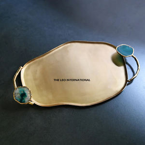 Assiettes de service classiques en métal poli créatives pour aliments, plateaux à collations, bonbons, fruits, rangement domestique - Product Image 4