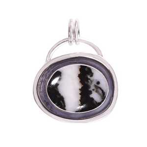 Pendentif en turquoise buffle blanc, collier en argent sterling 925, bijou artisanal de luxe, cadeau pour femme - Product Image 4