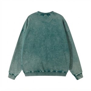 เสื้อสเวตเชิ้ตคอกลมทรงโอเวอร์ไซส์ ยูนิเซ็กซ์ สีพื้น ผ้าฝ้ายถัก สวมใส่สบายๆ สำหรับฤดูใบไม้ร่วง ทรงปกติ แขนยาว - Product Image 3