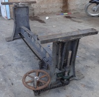Base de table à manger réglable à manivelle, mécanisme à manivelle unique, style industriel américain antique