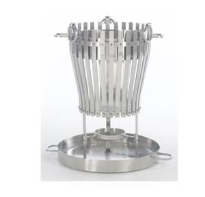 Brasero de metal con acabado plateado, braseros para leña para exteriores, para jugar al póker y con cubierta redonda impermeable, brasero para exteriores - Product Image 1