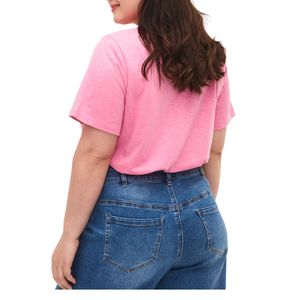 Camiseta al por mayor personalizada para mujer, talla grande, cuello en V, modal, 100% algodón, informal, holgada, suministro OEM ODM - Product Image 5