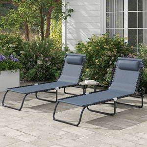 Sedia a Sdraio Pieghevole a 4 Posizioni con Schienale Reclinabile, Sedia da Piscina con Seduta in Rete, Sedia Prendisole da Patio per Spiaggia e Giardino, in Materiale Rattan Grigio - Product Image 2
