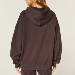 Sweat-shirt à capuche ample et ajusté pour femme, couleur unie, vêtements d'hiver pour femme, pull respirant - Product Image 3