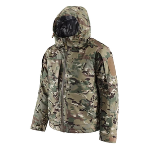 Veste Softshell Unisexe GRACE SIGN pour Randonnée en Plein Air, Imperméable, Isolée, Style Chasse Hivernale, Polaire Camouflage avec Logo Frontal - Product Image 2