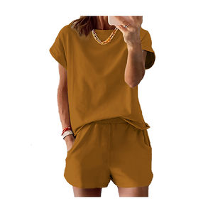 Women Summer Set Above Knee Solid Casual Outdoor <b>Walks</b> Summer Outfit Best Selling High Quality Set - Product Image 4