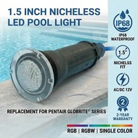 Projecteur LED submersible sans niche RGB RGBW DMX à télécommande 1,5 pouces pour piscine 9W 12W 15W 18W AC DC 12V IP68