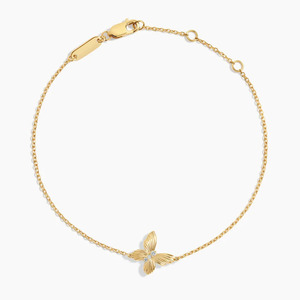 Delicada Pulsera de Cadena con Dijes de Mariposa y Diamantes - Product Image 3