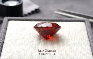 Granat rouge attrayant de 5 mm, pierre précieuse ronde à facettes, en vrac, pour la fabrication de bijoux - Product Image 3