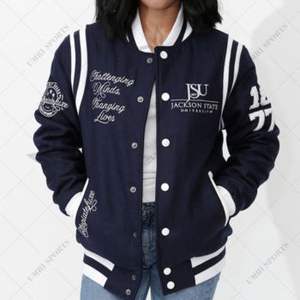 Personnalisez votre logo de marque sur une veste varsity pour femmes avec doublure en coton, réversible et coupe-vent - Service OEM en gros - Product Image 4