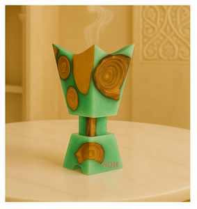Luxury Handcrafted Acacia Wood <b>Epoxy</b> <b>Resin</b> Bakhoor Burner Modern Arabic Aromatic Incense Holder Customizable Design for Home - Product Image 2