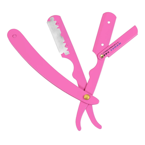 Navaja de Afeitar Profesional de Acero Inoxidable Rosa, Navaja de Seguridad Clásica para Afeitado en Húmedo, Personalizable con Logotipo OEM ODM - Product Image 1