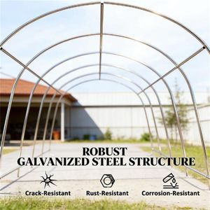 Tettoia Portatile Grigio Scuro per Camion e Riparo dalla Pioggia - Product Image 3