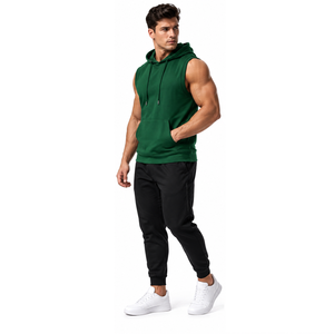 Haut à capuche sans manches personnalisé pour homme, léger, idéal pour l'entraînement - Product Image 3