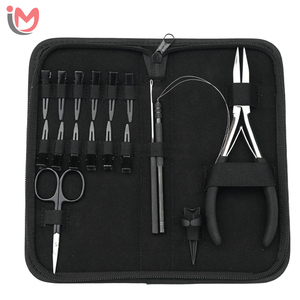 Kit d'outils pour extensions de cheveux en acier inoxydable, comprenant un ouvre-perles pour micro-anneaux et des pinces, pour usage en salon, vente en gros OEM - Product Image 5