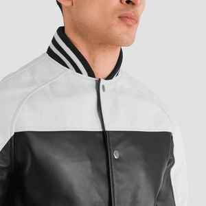 High Quality Men's High Street Chenille Embroidery <b>Leather</b> <b>Jacket</b> Eco Friendly Breathable Customized Design <b>Winter</b> <b>Jacket</b> - Product Image 6