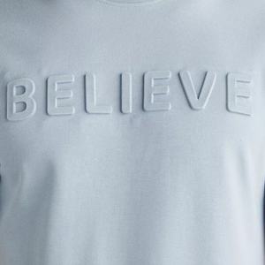 Camiseta en relieve de moda con logotipo personalizado de alta calidad, ropa de calle de cuello redondo de algodón 100%, ropa informal, camiseta en relieve personalizada para hombres Premium - Product Image 5