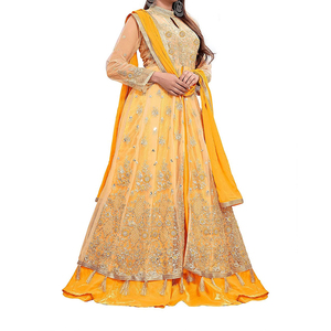 Vestidos de Lona Bordados de Diseño para Mujer, Trajes Punjabi, Salwar Kameez, Vestido Largo con Bordado Completo - Product Image 3