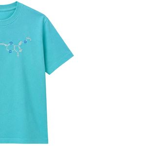 เสื้อยืดโอเวอร์ไซส์สีฟ้าเทอร์ควอยซ์สำหรับผู้ชาย แขนสั้น ผ้าฝ้าย คอกลม พิมพ์ลายกราฟิกที่อก สไตล์ลำลอง สตรีทแวร์ ทรงหลวม แฟชั่น - Product Image 4