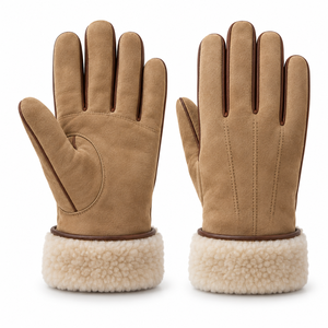 Guantes de Invierno Rojo Óxido con Aspecto de Cuero, con Botones y Correa en el Puño, Colección al por Mayor de Accesorios de Moda Personalizados para Venta Minorista - Product Image 4