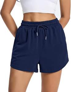 Shorts pour femmes, été, haute qualité, plage, coton uni, tissu éponge, doux, pour la baignade, shorts de détente pour femmes - Product Image 1