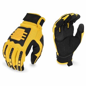 Guantes Mecánicos Amara de Cuero Sintético Reforzado, Resistentes a Impactos, Antiestáticos y Duraderos para Uso General - Product Image 1