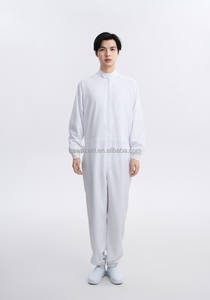 Combinaison de travail 100% polyester antistatique et respirante F005 avec logo personnalisé pour l'uniforme de l'industrie alimentaire - Product Image 2