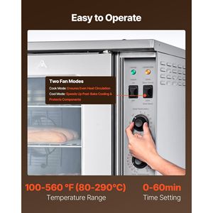 Forno a Convezione Commerciale a Doppio Piano da 14 Cu.ft con 40.000 BTU X 2 Potenti Bruciatori a Gas Naturale per Panetteria - Product Image 6