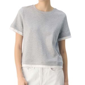 Women Cotton T Shirt Casual Layered Style Loose Fit Short Sleeve Crew Neck Basic Tee OEM ODM Manufacturer Custom Wholesale - Product Image 1