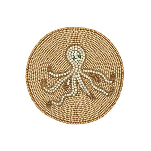 Posavasos artístico bordado con cuentas de semillas, con temática de amor, ecológico, hecho a mano, decoración del hogar, estilo bohemio elegante, mezcla de colores - Product Image 4