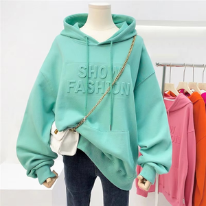 เสื้อสเวตเชิ้ตผู้หญิงแบบเรียบสำหรับเล่นกีฬากลางแจ้ง คอลเลคชั่นฤดูใบไม้ร่วง 2026 เสื้อสเวตเชิ้ตคอกลมผู้หญิง ปักโลโก้แบบนูน 3 มิติ เสื้อฮู้ดดี้ - Product Image 1