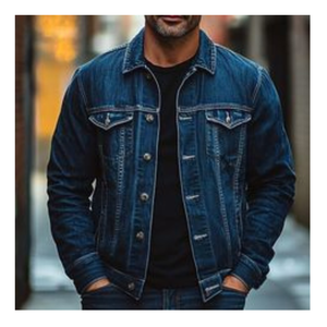 OEM <b>Men's</b> <b>Denim</b> Jean <b>Jacket</b> Casual Outwear Fall <b>Jacket</b> <b>Denim</b> Button up Coat Oversize <b>Denim</b> <b>Jacket</b> for <b>Men</b> - Product Image 4