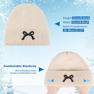 หมวกบีนนี่ไหมพรมถักลายน่ารัก สไตล์ unisex สำหรับฤดูหนาว พิมพ์ลายโลโก้ตามสั่ง ขายส่ง ผลิตจากอะคริลิก 100% ให้ความอบอุ่น ขอบถักแบบริบ เหมาะสำหรับกิจกรรมกลางแจ้ง - Product Image 6