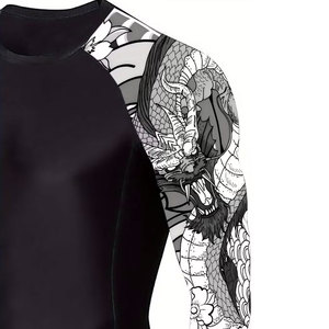 Solid Trader Premium Fit Long Sleeve Sports Top Ergonomic Seams High Elasticity Breathable <b>Compression</b> Activewear Rash Guard - Product Image 5