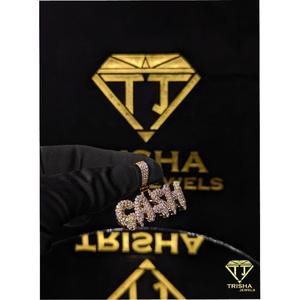 Colgante VVS Moissanite Diamond "CASH" Drip, chapado en oro de 14K, plata de ley 925, estilo hip hop, de Trisha Jewels - Product Image 2
