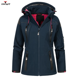 Veste softshell zippée coupe-vent et imperméable, légère, tricotée, imprimée, de haute qualité, au design personnalisé, pour l'hiver, en promotion - Product Image 2
