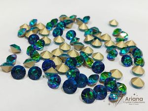 ARIANA Piedras de Cristal Chaton Premium con Reverso Puntiagudo, Colores Ocean Dusk, Peacock, Seashore para Fabricación de Joyas DIY, Diademas y Prendas - Product Image 3