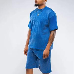 Conjunto de Verano de Dos Piezas para Hombre con Logotipo Personalizado, Pantalones Cortos y Camiseta con Lavado Ácido - Product Image 3