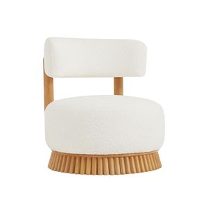 Set di sedie moderno da 27,5 pollici senza braccioli in stile rustico, con base in legno imbottita e design a tetto di paglia, poltrona Liv's Name - Product Image 1