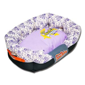 Floral Galore Ultra-Plush Rectangular Rounded Designer Dog <b>Bed</b> <b>Comfortable</b> Pet <b>Beds</b> - Product Image 1