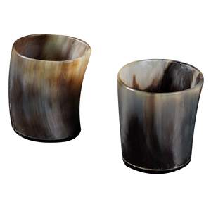 Verres à bière, vin, café et eau en forme de corne d'animal, style classique poli, gravés, ensemble de verres à pinte - Product Image 6