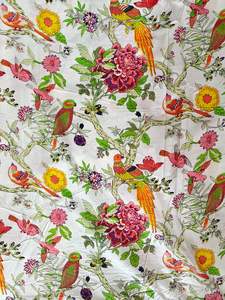 Tissu en coton peigné tissé léger, respirant, écologique, biologique, imprimé floral uni pour vêtements et robes de filles et de garçons - Product Image 3