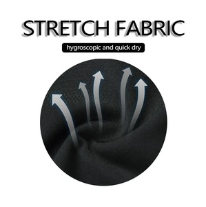 T-shirt pour homme en coton 100% tricoté, noir, à manches courtes, col rond, fermeture éclair, décontracté, respirant, séchage rapide, coupe classique, logo sur le devant - Product Image 4