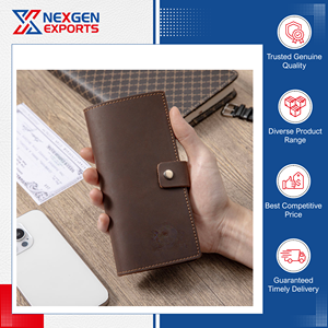 Funda Delgada para Chequera de Cuero PU de Estilo Moderno, de Excelente Calidad y Alta Demanda, con Opción de Logotipo Personalizado en Grandes Cantidades - Product Image 4