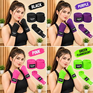 Vendas de boxeo estilo mexicano extra largas de 5M, elásticas, con protección definitiva para los nudillos, para golpes de contacto total en el ring. - Product Image 2