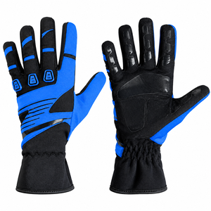 Gants de course unisexes résistants à l'usure, antidérapants, avec revêtement en PU, design à panneaux rouge et noir, pour le motocross et l'utilisation en extérieur - Product Image 4