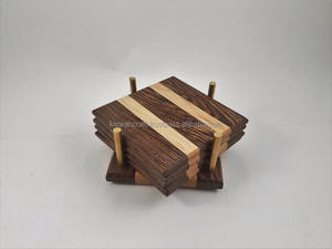 Posavasos Redondos de Resina de Madera Estilo Japonés Clásico de 4 Pulgadas y 7 mm de Grosor para Bebidas, Café, Té - Uso en el Hogar y Restaurantes - Product Image 4
