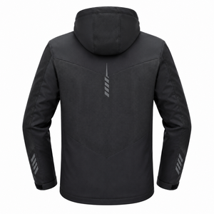 Men's <b>Hooded</b> Softshell Jacket Waterproof Windproof Breathable Outdoor Winter <b>Coat</b> OEM Custom - Product Image 3