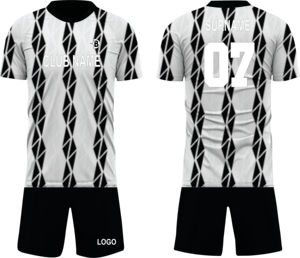 ชุดเสื้อฟุตบอลแบบซับลิเมชั่นสั่งทำพิเศษสำหรับผู้ชาย แขนสั้น คอจีน ผ้าโพลีเอสเตอร์ 100% กันน้ำ แห้งเร็ว ระบายอากาศได้ดี - Product Image 1